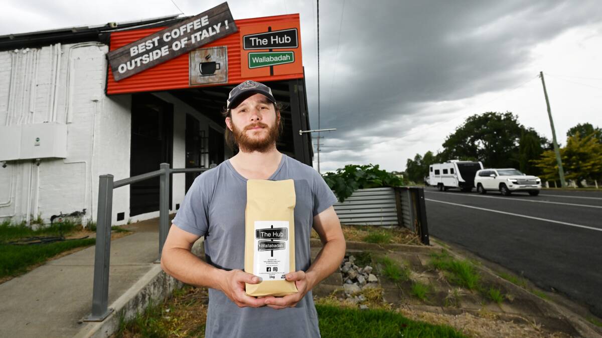 Nathan Bastion grew up in nearby Quirindi but has worked as a barista at The Hub General Store in Wallabadah for a while, and says they do have the best coffee outside of Italy. Picture by Gareth Gardner