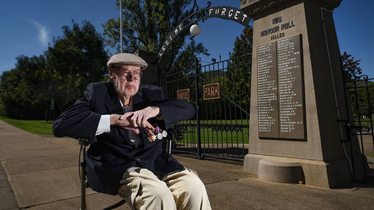 Jack Woolaston is the last World War II veteran in the Tamworth region. Picture by Gareth Gardner