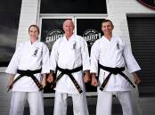 Between the three; Kristie Chaffey, left, her father Clint Chaffey, and brother Scott Chaffey, they have 100 years of Uechi-Kyu karate experience between them. Picture by Gareth Gardner