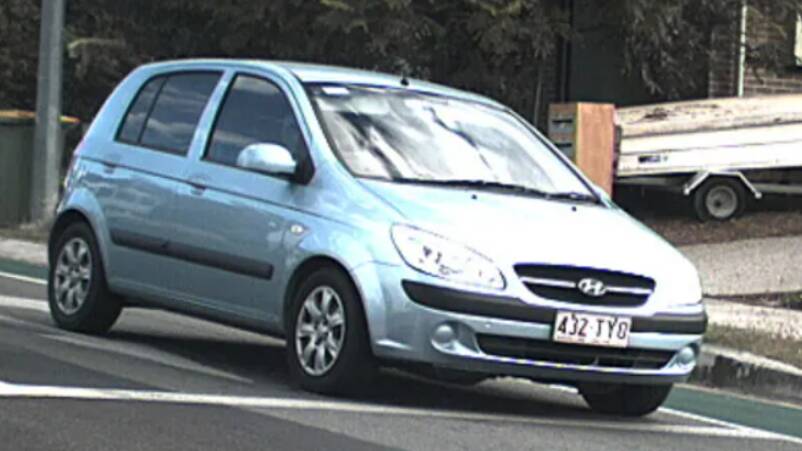 Police seek information regarding the driver and passengers of a blue 2009 Hyundai Getz with Queensland registration 432 TYO. Picture supplied