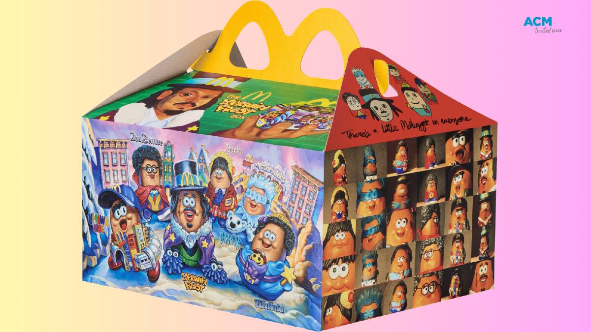 Adult happy meal box introduced in Australia. Picture supplied