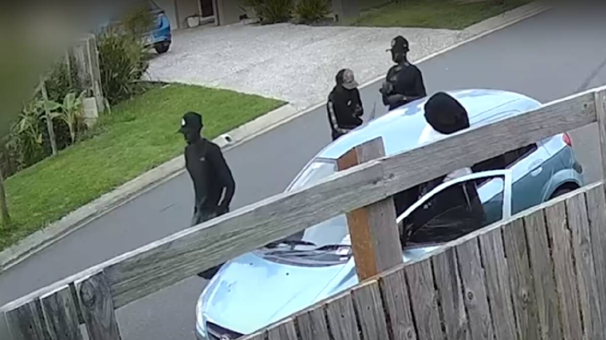 Police released CCTV footage of four young people in a blue 2009 Hyundai Getz with Queensland registration 432 TYO. Picture supplied