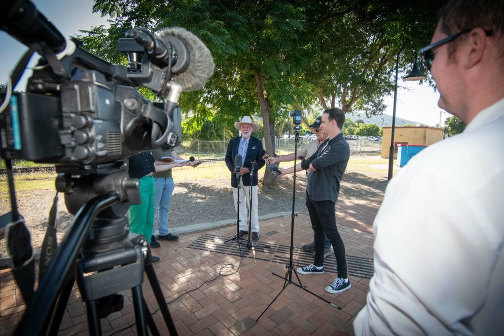 Tamworth mayor Russell Webb addressed the media on Wednesday, February 14, to discuss the outcomes of the previous night's council meeting. Picture by Peter Hardin
