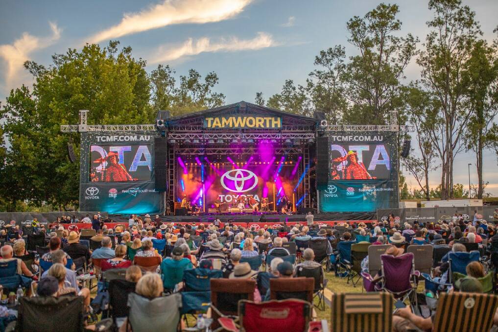 The stage in Toyota Park can get pretty packed so set up a chair early if you can. Picture supplied by Tamworth City Council