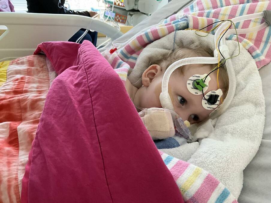 At just 18 months old, Yara Croft has spent her life fighting a relentless battle against a rare genetic disorder, GRIN1, that has inflicted a large amount of damage to her frail body. Picture supplied by Abby Croft