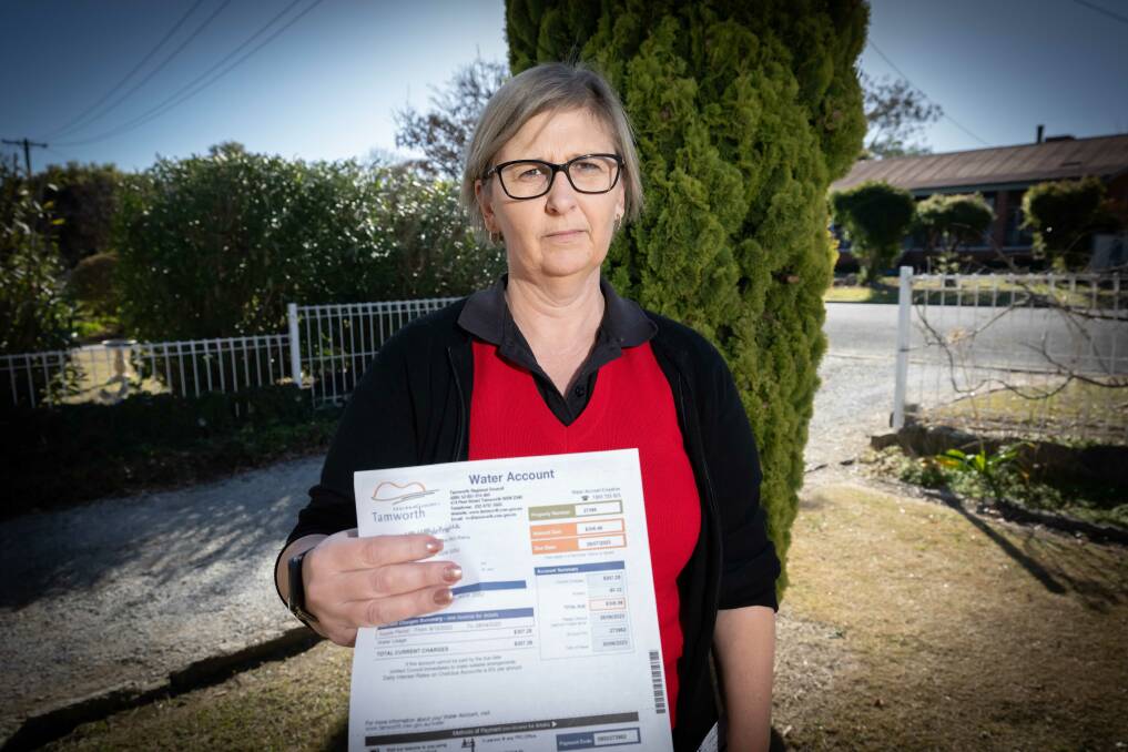 Kootingal resident Rhonda Rains was shocked by her latest water bill, which claims her usage has more than tripled. Picture by Peter Hardin