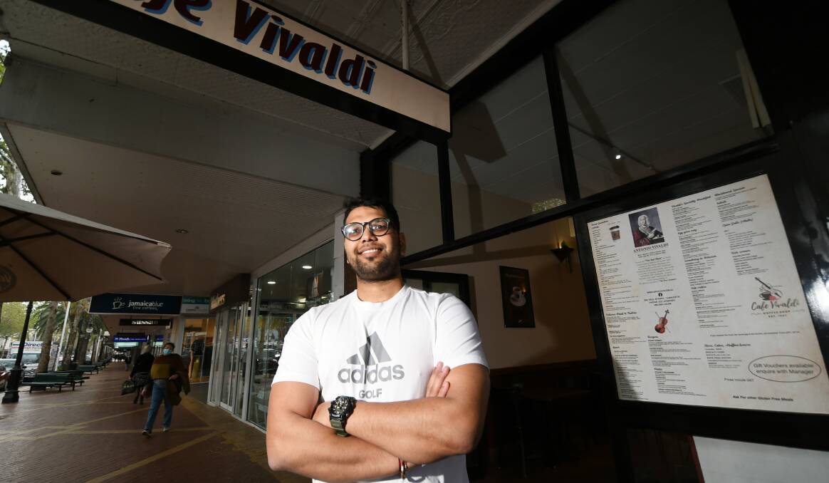 Cafe Vivaldi owner Dinesh Goyal is happy to hear about a council push to clean and "beautify" Peel Street. File picture by Gareth Gardner