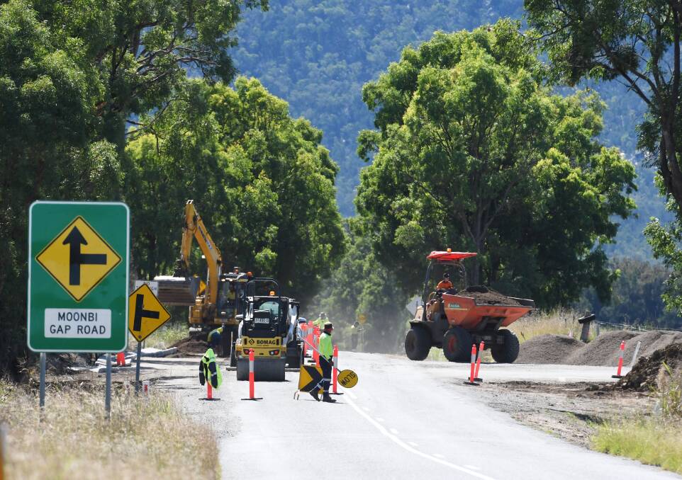 Many projects are underway to improve the route from Moonbi to Hallsville, including works on Upper Moore Creek Road and Moonbi Gap Road. Picture by Gareth Gardner