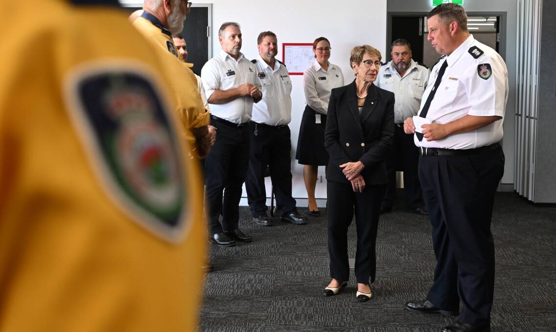 Ms Beazley thanked the region's RFS volunteers for their tireless service protecting the region from bush and grass fires. Picture by Gareth Gardner