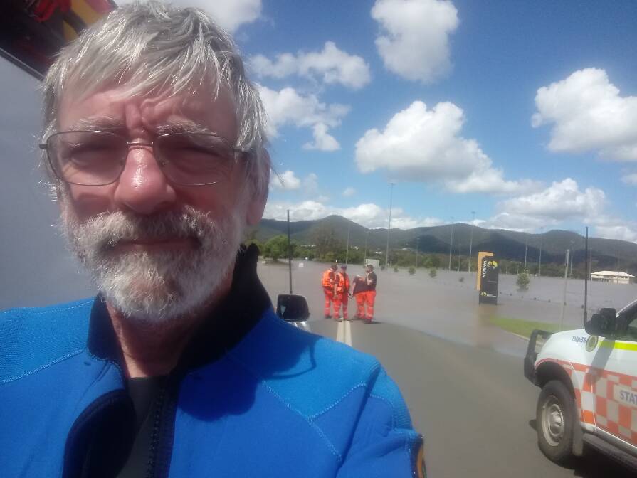 Mr Hanson said the 2022 floods in Tamworth and Gunnedah were a "very busy time" for him, conducting back-to-back rescues for weeks on end. Picture supplied by Geoff Hanson