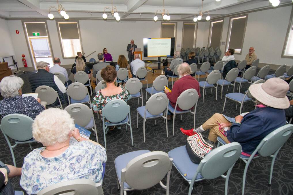 There were many empty chairs at Tamworth council's first in-person community consultation session on the proposed 36.3 per cent special rate variation. Picture by Peter Hardin