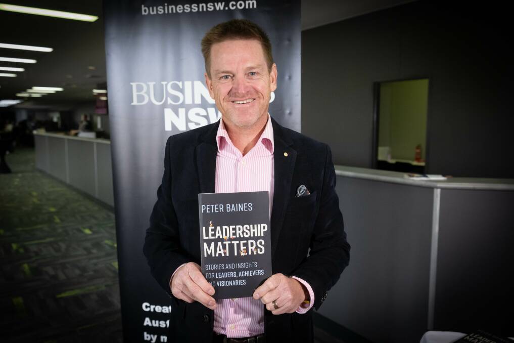 Author and philanthropist Peter Baines spoke to business leaders and politicians from across the New England North West at a conference in Tamworth on Tuesday, April 30. Picture by Peter Hardin
