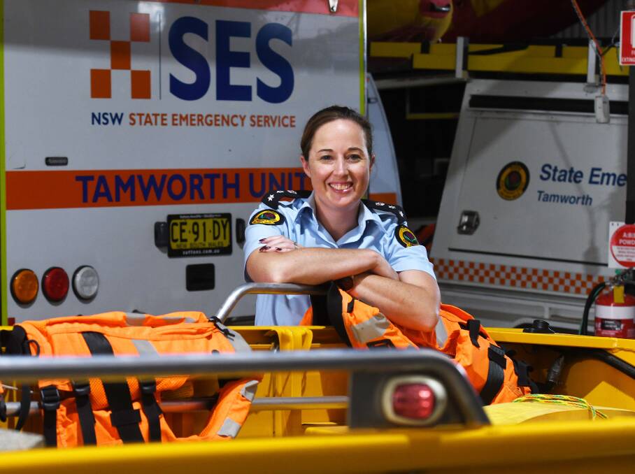 Ms Sheply moved directly from her position in the navy to her new role with the NSW SES, bringing her family with her to Tamworth. Picture by Gareth Gardner