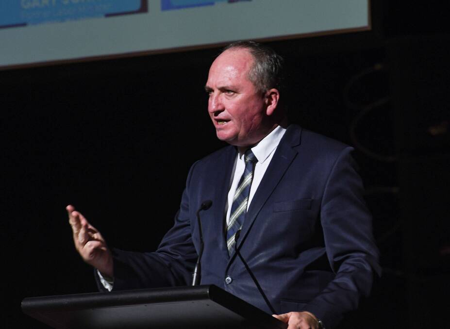 Member for New England Barnaby Joyce kicked off the 'No' campaign for the Indigenous Voice to Parliament at a forum in Tamworth in March. Picture by Gareth Gardner