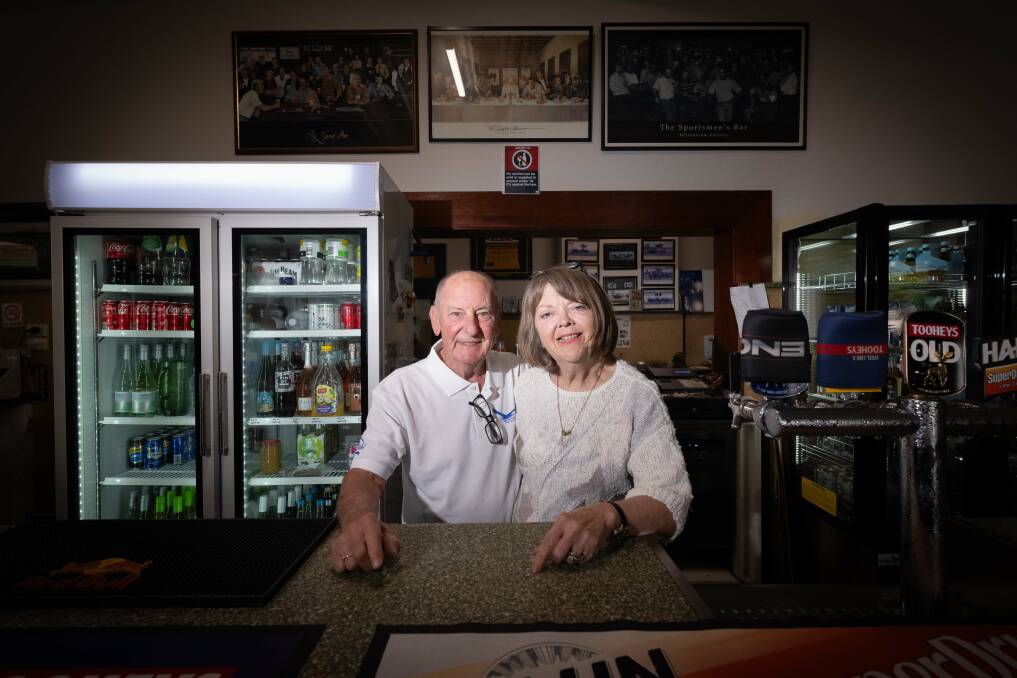 Thomas and Vicki Cocking have been the friendly faces behind the bar at The Royal Hotel in Manilla for more than 30 years. Picture by Peter Hardin