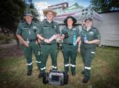 Volunteers from St John Ambulance Barry Metz, Ben Tory, Petrea Pritchard, and Oliva Roberts want you to stay hydrated as a heatwave approaches. Picture by Peter Hardin