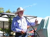 Tamworth mayor Russell Webb on the country music festival's opening day, Friday, January 19. Picture by Gareth Gardner