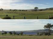 An impression of the landscape near Loomberah with and without the proposed solar panels. Picture file