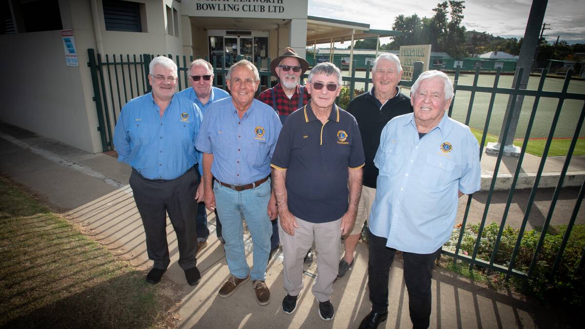 Lions club members Steve Hanna, Peter Willis-Jones, Phil Greentree, Greg Clark, Don Pannan, Bill Hely and Bill Makepeace. Picture by Peter Hardin.