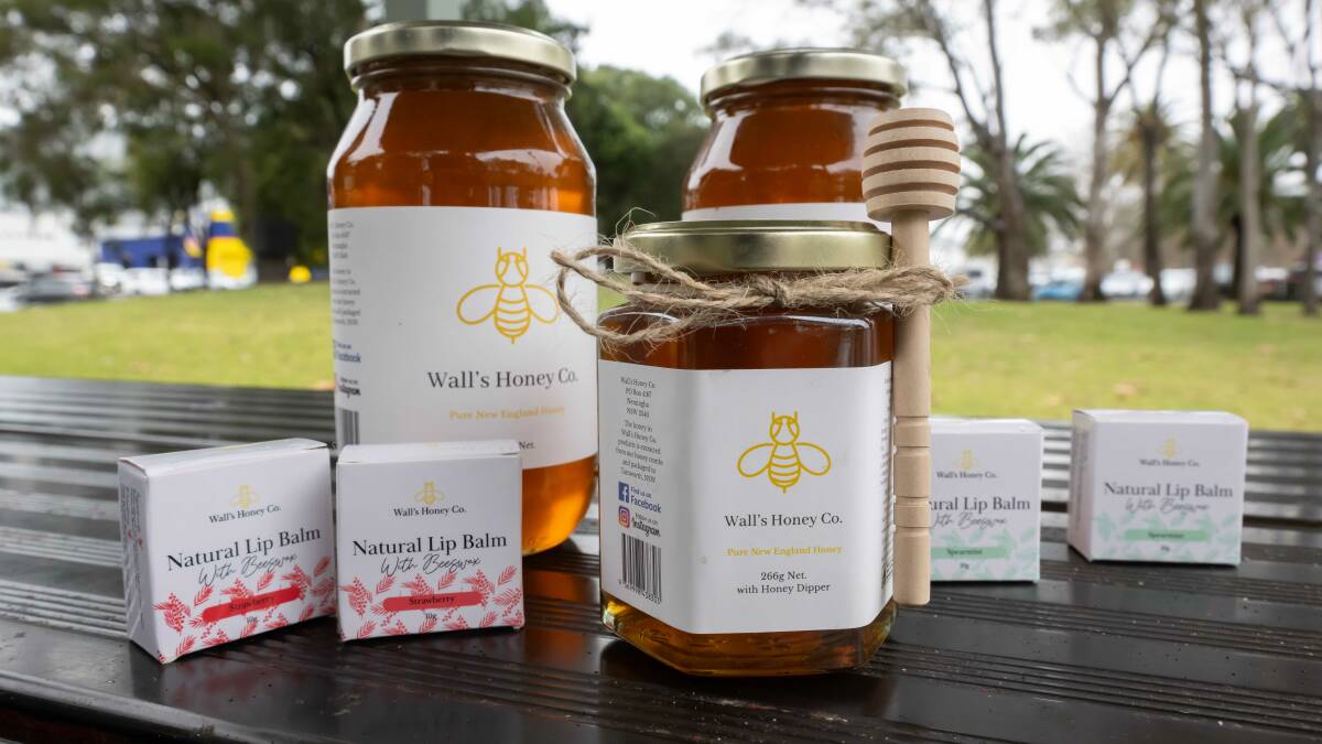 Walls Honey Co. has expanded their business beyond raw honey to include beeswax wraps and lip balms. Picture by Rachel Clark