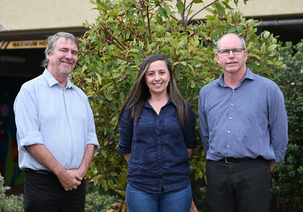 Tamworth Regional Council Manager of Future Communities Andrew Spicer, Senior Enviro Scientist Bronwyn Brennan and Director of Water and Waste Bruce Logan. Picture by Gareth Gardner