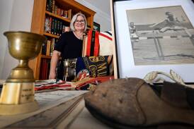 Kate Bricknell discovered memorabilia belonging to her grandfather-in-law Stanley Allen in an old suitcase. Picture by Gareth Gardner