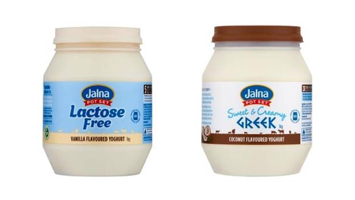 Jalna Dairy Foods is recalling two of its yoghurt products. Picture by Food Standards Australia and New Zealand