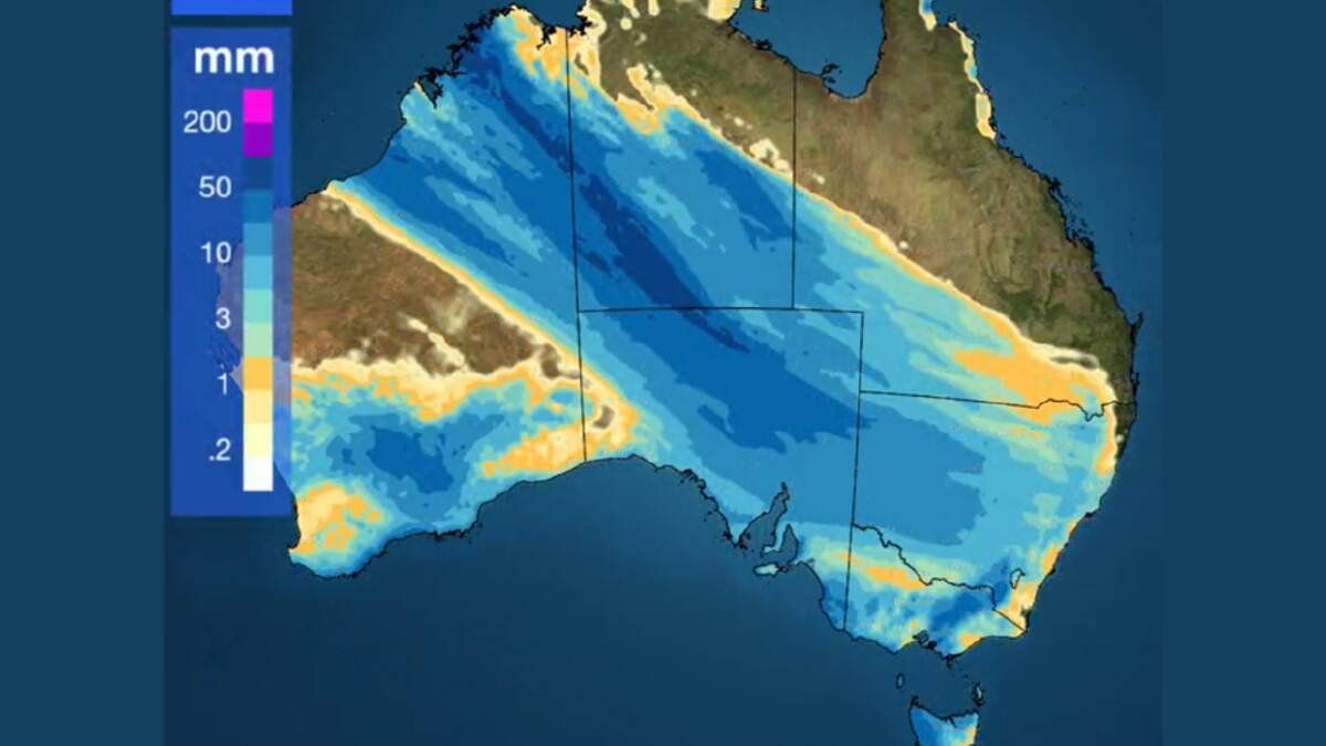 The Bureau's forecast rainfall totals across Australia up to 11pm on June 28. Picture by Bureau of Meteorology