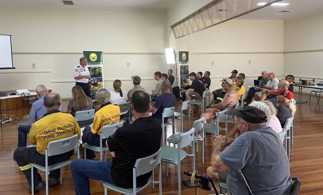 VRA Rescue NSW Commissioner Brenton Charlton speaks to the crowd during the Manilla town hall meeting. Picture supplied by VRA Rescue NSW 