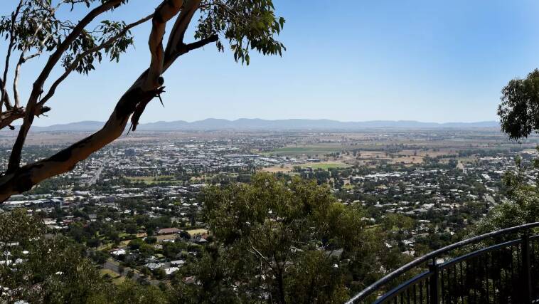 The view from the Oxley Lookout in Tamworth. Picture from file.
