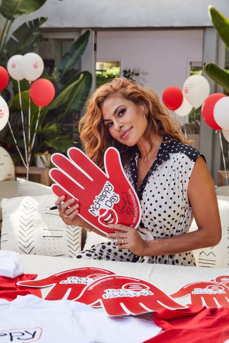 Eva Mendes is the 2020 McHappy Day ambassador for Australia. Picture: supplied