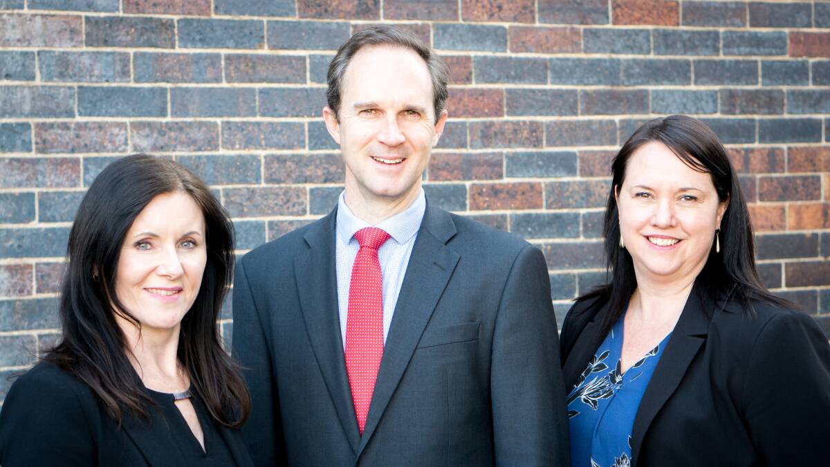 EXPERT ADVICE: Alistair Galbraith is pictured above with Tamworth Partners Annette Aslin (left), and Tanya Bagster (right) who both have a keen interest in superannuation strategies.