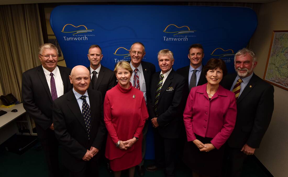 SHAPE OF THINGS TO COME FOR TRC: Tamworth Regional Councillors line up for a busy year.