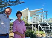 Nicholas Brown from Studio Two Architecture and Tamworth region councillor Helen Tickle in front of the Paradise Pump Station. Picture supplied.