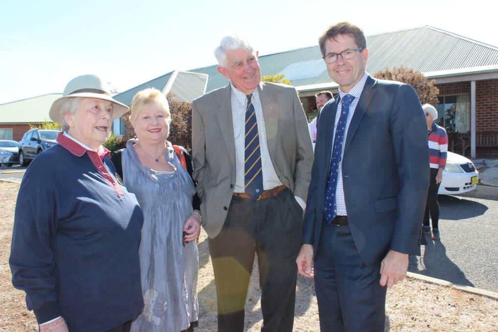 Supporters group: Member for Tamworth, Kevin Anderson with Banksia House supporters Joan Wakeford, Narelle Langford and Dr Peter Wakeford.