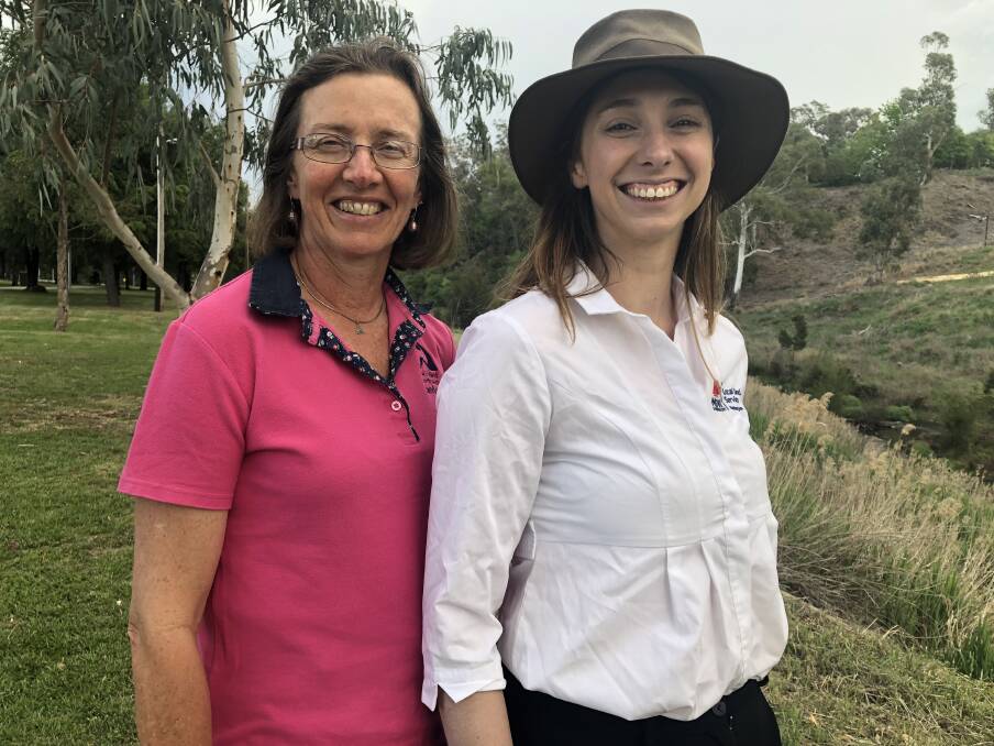 Diving in: Anya Salmon and Elsie Baker are keen to work with local landholders. Photo: Supplied.