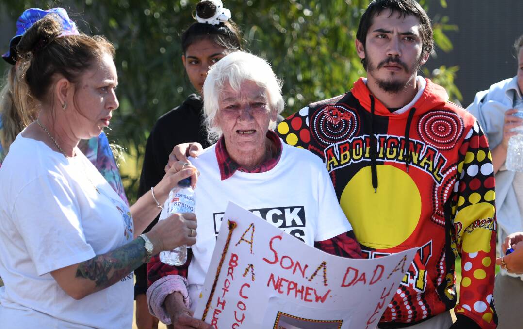 CALL FOR CHANGE: Family of Michael Peachey led a rally on Wednesday demanding change after his "avoidable" death. Photo: Gareth Gardner