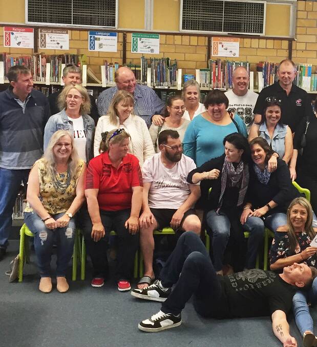 Former QHS students gather for a school reunion. Photo - Courtesy of Mr Owen.