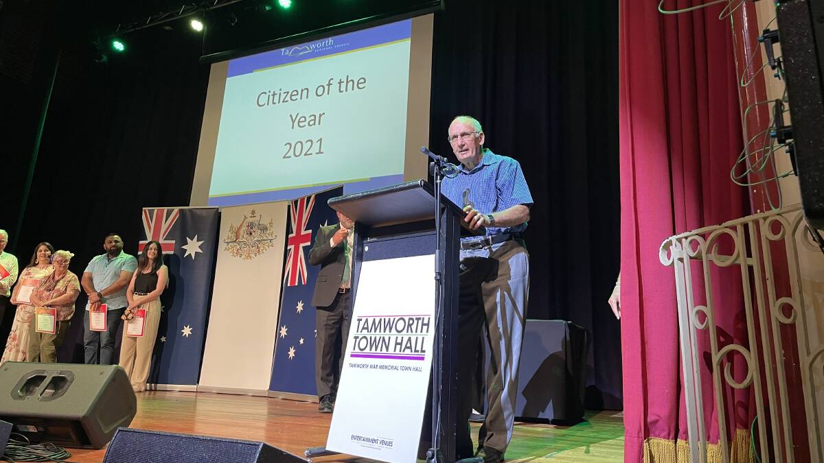 Recognition: The 2021 Citizen of the Year was awarded to Tamworth Powerstation Museum volunteer, Ian Hobbs. Photo: Tess Kelly
