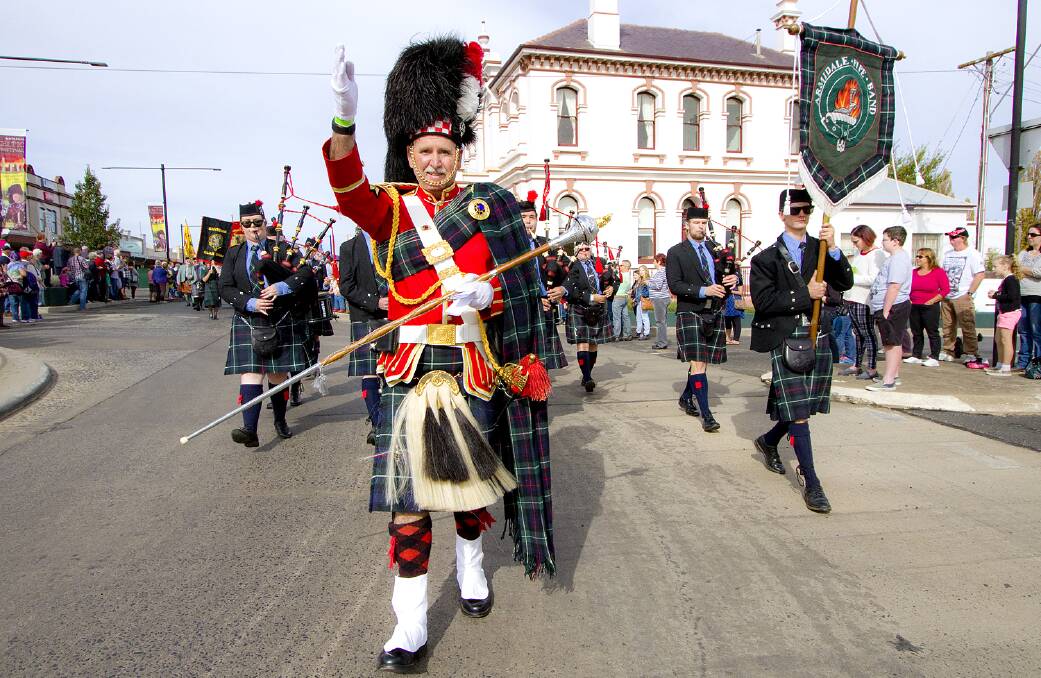 The Glen Innes Celtic Festival parade. 