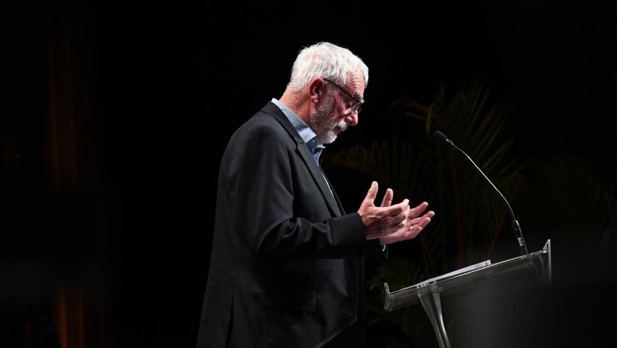 Tamworth Regional Council mayor Russell Webb addressed the crowd at the Bush Summit. Picture by Ben Jaffrey.