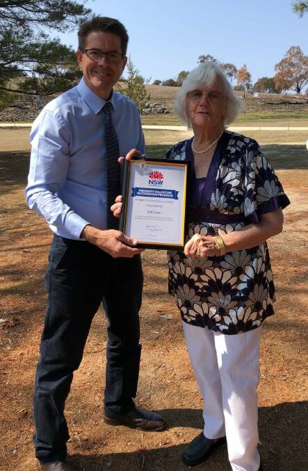 Congratulations and thanks: Member for Tamworth, Kevin Anderson with Bendemeer’s Faith Dixon. Photo: Supplied.
