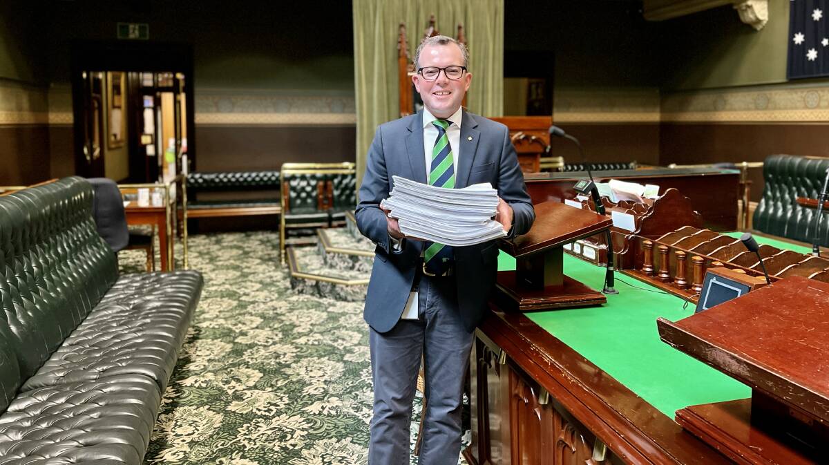 Northern Tablelands MP Adam Marshall tabled the petition calling for the break up of the Hunter New England health district. Picture file