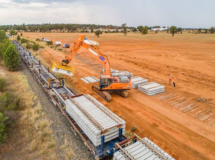 Sleepers delivers as part of the Inland Rail project. Photo - File.