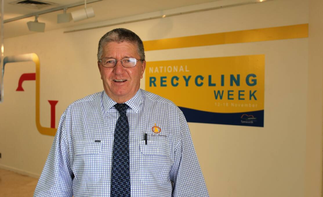 Recycle: Tamworth Regional Council Mayor Col Murray encourages residents to play their part during recycling Week.
