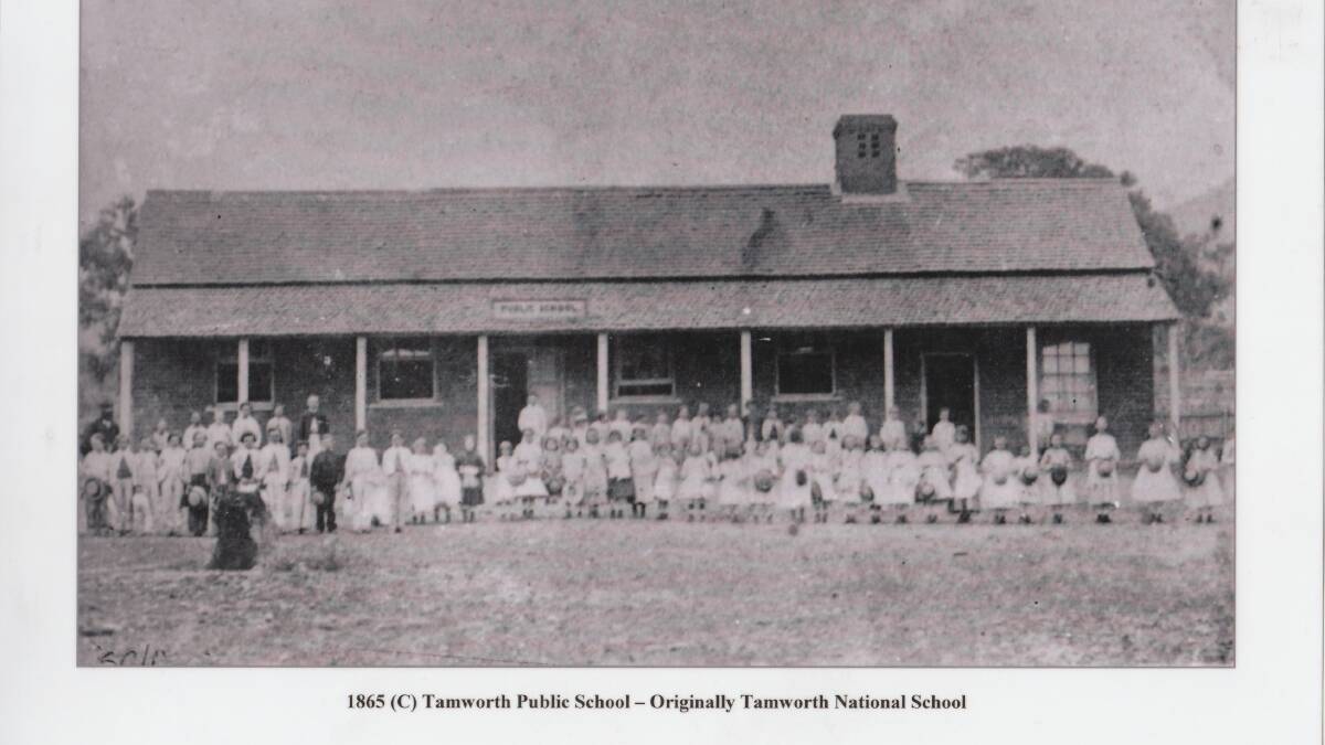 The first Tamworth Public School (previously the 1855 National School), located in Darling Street, on the site of the current Community Centre
