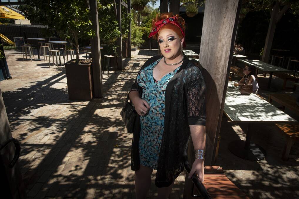 GLAM UP: Tamworth drag queen Freeda Tuck is ready to show the city a taste of glamour with drag karaoke. Photo: Peter Hardin 