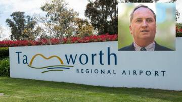 New England MP Barnaby Joyce (inset) is concerned for the future of the Regional Airports Program, which ceases this year.