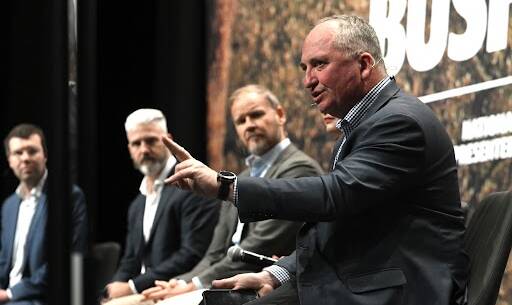Member for New England Barnaby Joyce said he was firmly against renewables taking over prime farming land in the New England. Picture by Gareth Gardner.