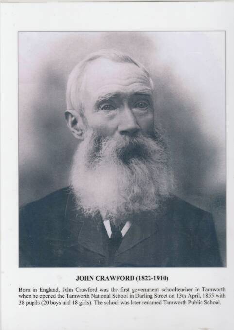 John Crawford (1822-1910), the first government schoolteacher in Tamworth.
